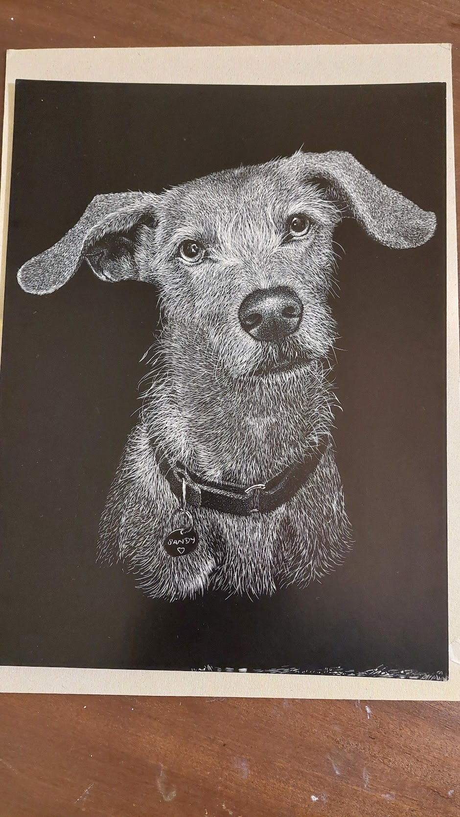 dog dogs realistdrawingdog gallery artist pet realist portrait scratchboard bestfriendforever furry paint print popart artwork realistportrait bl bff gift